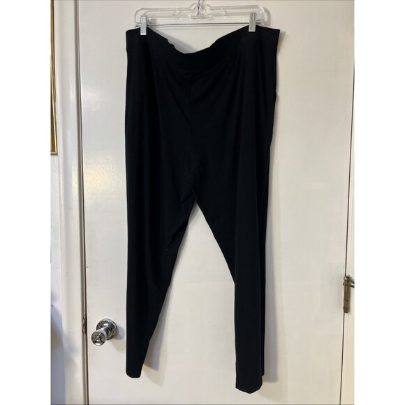 Eileen Fisher Women's Pull On Pants size XL Black  #RN78121 With Pockets - Picture 2 of 9